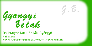 gyongyi belak business card