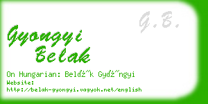 gyongyi belak business card